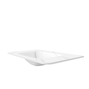 English Elm 36" Sintered Stone Vanity Top Undermount Ceramic Basin Glossy Gray Bathroom Upgrade W2615P366782