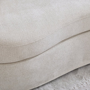 English Elm 73.82" Wide Curved Chenille Loveseat with Deep Lounge Seat and Sculptural Modern Frame Beige W3189S00033