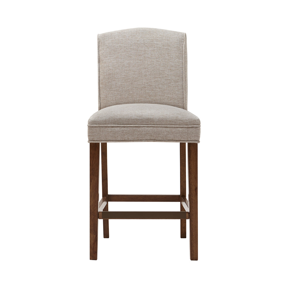 JLA Home Madison Park - Counter Camel Back Upholstered Counter Stool for Kitchens & Bars — Padded, Durable, Easy Assembly, Neutral Options FPF20-0552