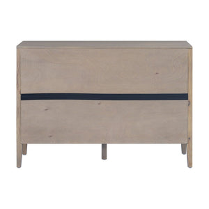 English Elm U_style Farmhouse Pine Veneer Buffet Cabinet with Double Doors for Kitchen or Entryway Gray N711P410389E