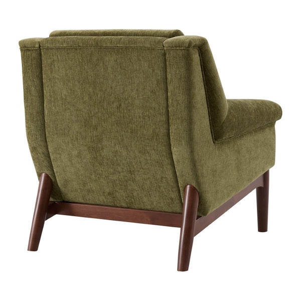 English Elm Modern Boucle Accent Chair Sculpted Flared Arms Birch Legs Mid-century Living Room N723P426251G