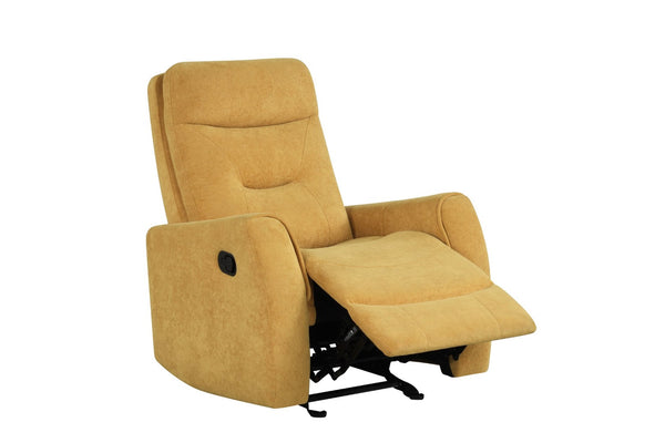 English Elm Paterson Microsuede Velvet Rocker Recliner Plush Swivel Chair for Living Room Yellow B078P497897
