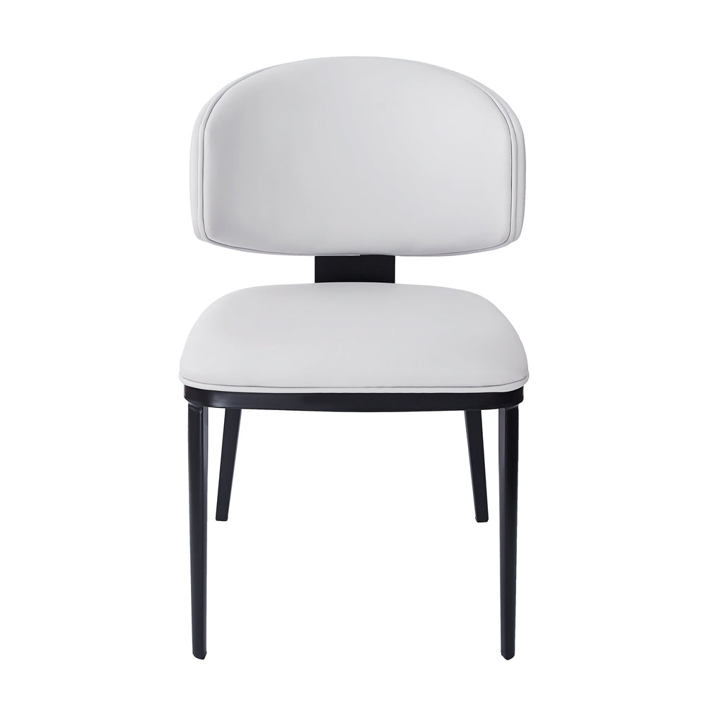 English Elm Christopher Knight Home® - 7 Pieces Modern Wood Faux Leather Metal Dining Set with Tapered Rubberwood Legs and Comfort Chairs Black White,Natural N768P263098W_6_64676.00NOAK