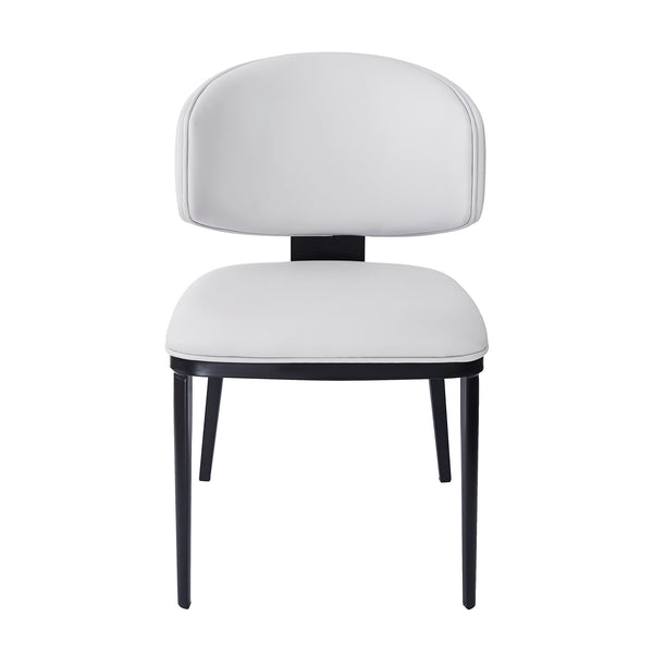 English Elm Christopher Knight Home® - 7 Pieces Modern Wood Faux Leather Metal Dining Set with Tapered Rubberwood Legs and Comfort Chairs Black White,Natural N768P263098W_6_64676.00NOAK