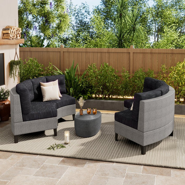 English Elm Christopher Knight Home® - Pema Modular Outdoor Patio Sofa Set - 4-Piece Sectional With Water-Resistant Cushions For Comfort N757592634BK