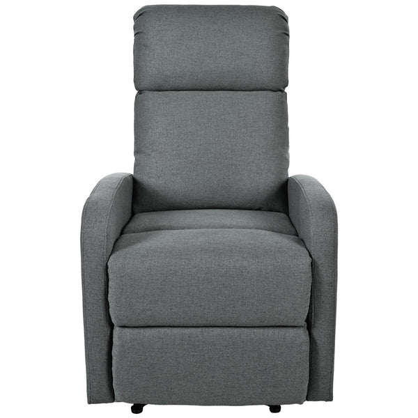 English Elm Christopher Knight Home® - Modern Recliner Plush Manual Recliner Chair with Ergonomic Support, 3-Position Backrest, Durable Fabric Comfort Charcoal N763P256491E