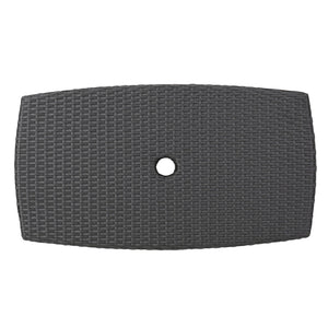 English Elm Christopher Knight Home® - BERKELEY Rattan Wicker Side Table with Iron Frame — Weather-Resistant Outdoor Accent Table, 35" Grey 59109.00GRY