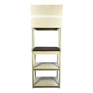 English Elm 23.62" Bakers Rack for Kitchen with 5-Tier Storage, Coffee Bar Station, Microwave Stand, Durable Design Brown+White W1412P230429