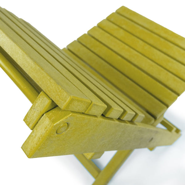 English Elm Coastal Bay Recycled Hdpe Folding Bistro Chair for Patio and Balcony Use Yellow B2745P409661