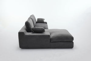 English Elm 99*69" Modular L-Shaped Sectional Sofa Set - Modern Minimalist Design, No Assembly, Versatile Comfort! W1829S00058