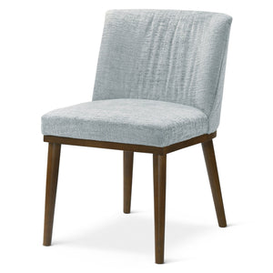 English Elm Ashcroft Furniture - Daley Mid-Century Gray Fabric Dining Chair Set of 2 — Solid Wood Frame, Wide Upholstered Seat for Comfort B183P231081