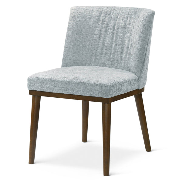 English Elm Ashcroft Furniture - Daley Mid-Century Gray Fabric Dining Chair Set of 2 — Solid Wood Frame, Wide Upholstered Seat for Comfort B183P231081