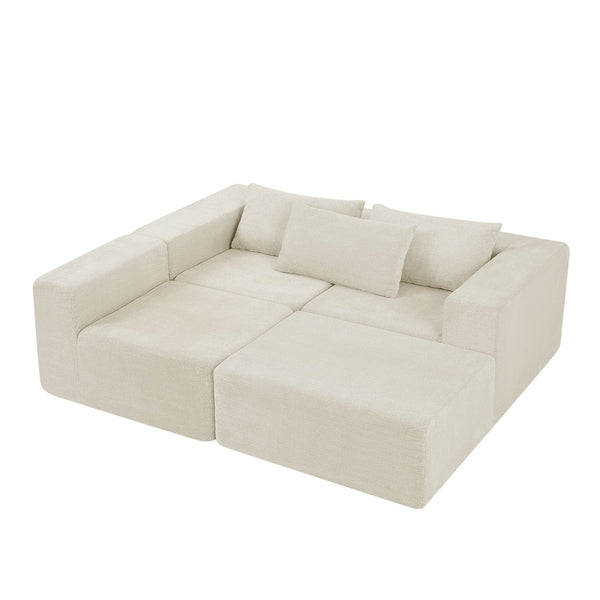 English Elm Christopher Knight Home® - 107" Compressed Sectional Sofas In Elegant Khaki - Modular Design, Cloud-Like Comfort & Durability! N771P346765V_N771P346766V