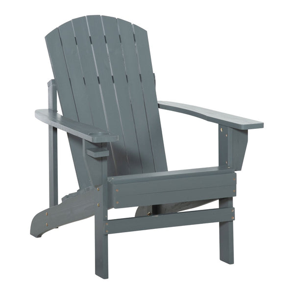 English Elm Outsunny Weather-Resistant Adirondack Chair With Cup Holder For Ultimate Outdoor Comfort & Style W2225P174071-GIGA