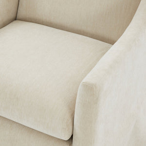 English Elm Luisa Swivel Accent Chair Skirted Tailored Silhouette for Formal Living Rooms Beige B050P451386