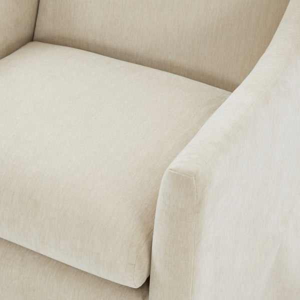 English Elm Luisa Swivel Accent Chair Skirted Tailored Silhouette for Formal Living Rooms Beige B050P451386