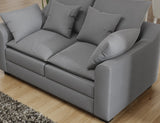 English Elm 55" Loveseat Couch 2-Seater Sofa With Pillows Polyester Upholstery Duck Down Filled Cushion Sofa For Living Room Apartment,Grey