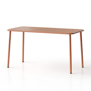 English Elm Sella Long Table In Claret Red - Stylish, Weather-Resistant Outdoor Dining For Balconies & Gardens W3318P308296-GIGA