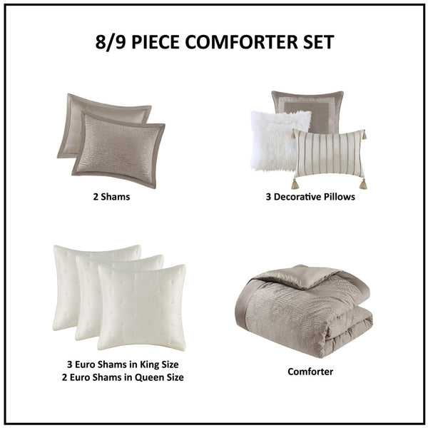 JLA Home Madison Park Signature - Oversized Madison Park Pescal Velvet Comforter Set — Duvet-Style Luxe Texture, Hypoallergenic Fill, Oeko-Tex Certified 96 L x 110 W x 1.5H MPS10-522