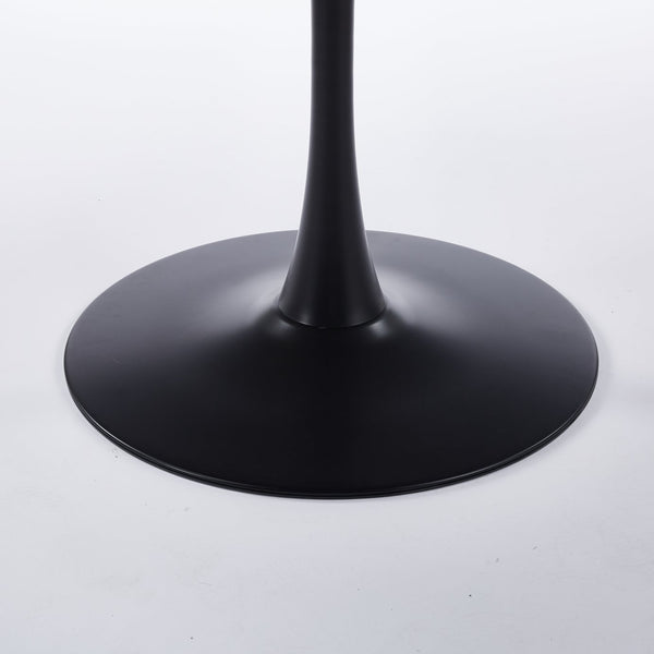 English Elm 42 42 Inch Square Dining Table Mid-Century Tulip Design for 4-6, Sturdy Metal Pedestal Base, Easy Assemble Walnut W3766P370366