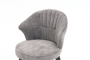 English Elm 008-Wing Upholstered Swivel Counter Stools Set of 2 with Solid Wood Legs, Chenille Comfort & 250lb Capacity DARK GREY W2636P239834