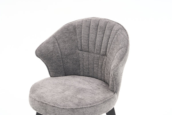 English Elm 008-Wing Upholstered Swivel Counter Stools Set of 2 with Solid Wood Legs, Chenille Comfort & 250lb Capacity DARK GREY W2636P239834