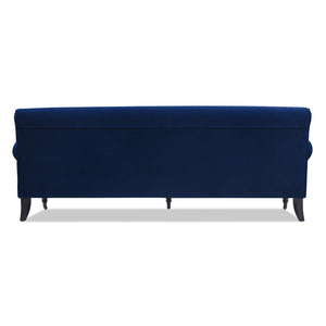 English Elm Jennifer Taylor Home - Alana Lawson Navy Blue Velvet Sofa - Elegant Three-Cushion Design For Timeless Living Room Luxury B2719P238310