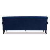 English Elm Alana Lawson Three-Cushion Tightback Sofa, Navy Blue Velvet