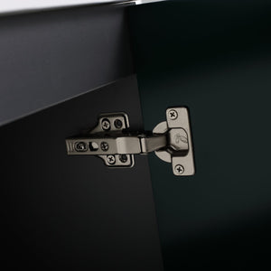 English Elm 30" Modern Freestanding Bathroom Vanity with Integrated Basin, Adjustable Shelf & 3 Metal Handles Dark Green W999P241072