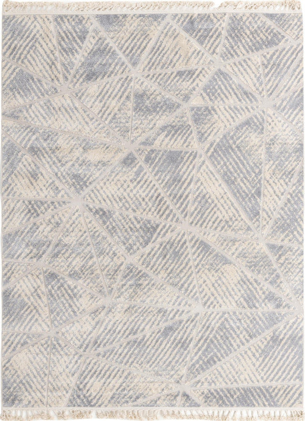 Unique Loom Arlo AJ Machine Made Geometric Rug Sandy Beige, Gray/Ivory 7' 10" x 10' 0"