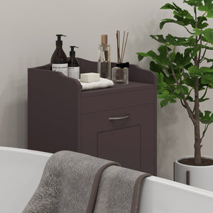 English Elm HOMCOM 31" Tilt-Out Laundry Hamper with Pull-Out Basket, MDF Bathroom Storage Cabinet, Coffee W2225P216992