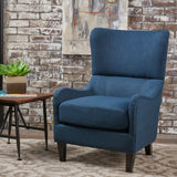 Christopher Knight Home® - Noble House - Quentin Navy Blue Fabric Sofa Chair