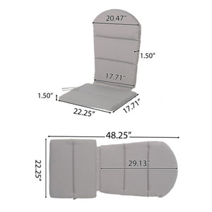 English Elm Chair Cushion for Adirondack Seating Water Resistant Outdoor Pad with Tie Anchors N769P227473GMP4