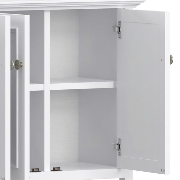 English Elm Amherst Shaker Pine Sideboard Wide Four Door Storage Cabinet for Dining Hallway White B136P481649