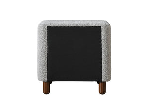 English Elm Cleo Boucle Upholstered Nightstand with Two Drawers for a Soft Bedroom Aesthetic B2756P493474