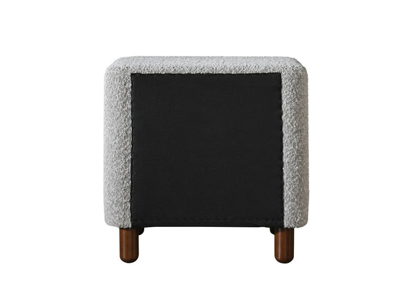 English Elm Cleo Boucle Upholstered Nightstand with Two Drawers for a Soft Bedroom Aesthetic B2756P493474