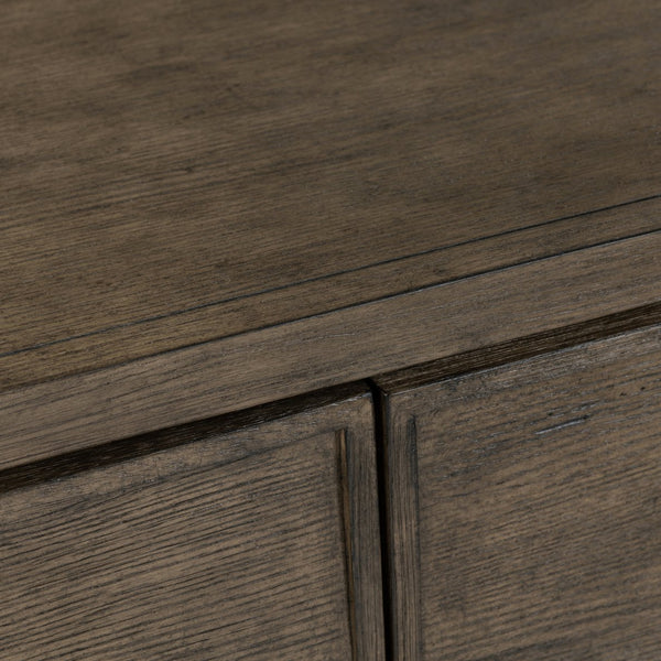 Crestview Collection Transitional Media Sideboard – Rustic Brown Tv Stand With Concealed Storage & Cord Management Solution Brown Solid Wood Cvfdr1206