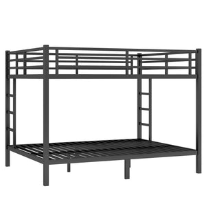 English Elm Metal Queen-Over-Queen Bunk Bed For Teens & Adults - Sturdy, Space-Saving, Noise-Reducing Design W1580S00340