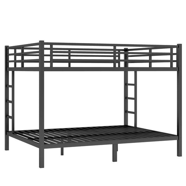 English Elm Metal Queen-Over-Queen Bunk Bed For Teens & Adults - Sturdy, Space-Saving, Noise-Reducing Design W1580S00340