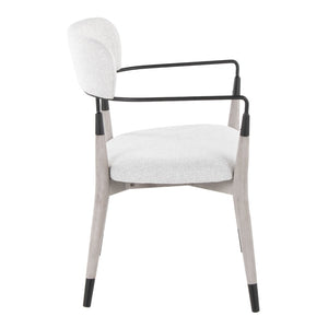 English Elm Chair Set of 2 White Faux Leather Seats with Angular Black Metal Legs Modern Dining B202P471338