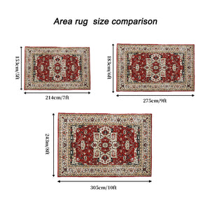 English Elm Area Rug 6X9 Vintage Bohemia Floral Design - Non-Slip, Washable, Perfect For Living Rooms & Bedrooms W2907P265126