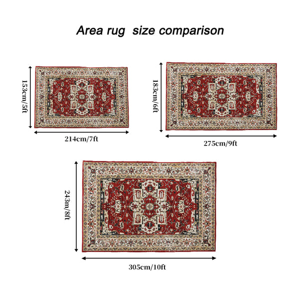 English Elm Area Rug 6X9 Vintage Bohemia Floral Design - Non-Slip, Washable, Perfect For Living Rooms & Bedrooms W2907P265126