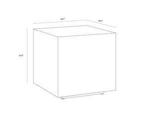 Sunpan Frezco Side Table - Modern Minimalist Design in Solid Mango Wood with Floating Plinth Base Light Oak