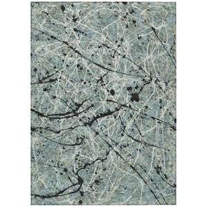 HomeRoots 5' X 8' Modern Abstract Artichoke Green Area Rug for Indoor & Outdoor Use - Stylish & Durable! 690004