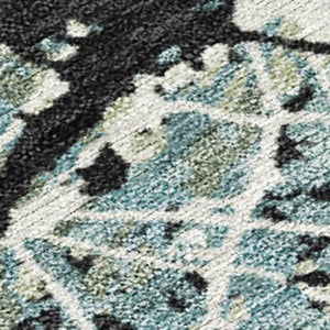 HomeRoots 10' X 14' Artichoke Green Abstract Area Rug - Durable, Washable, Indoor/Outdoor Style for High-Traffic Spaces 690008