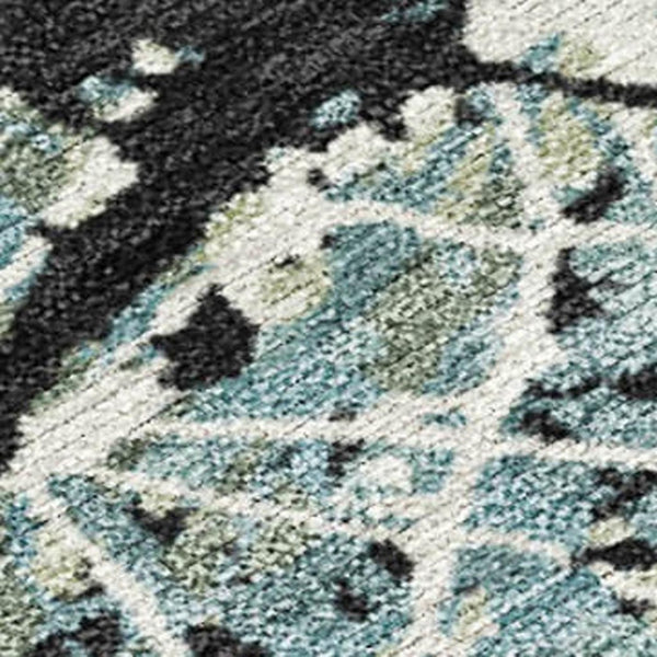 HomeRoots 10' X 14' Artichoke Green Abstract Area Rug - Durable, Washable, Indoor/Outdoor Style for High-Traffic Spaces 690008