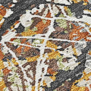 HomeRoots 10' Washable Gold, Black & Ivory Abstract Area Rug - Durable Indoor/Outdoor Design for Any Space 690032