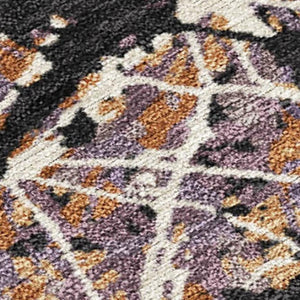HomeRoots 8' X 10' Contemporary Rust Black Ivory Abstract Area Rug – Washable, Durable for Indoor & Outdoor Use 690048