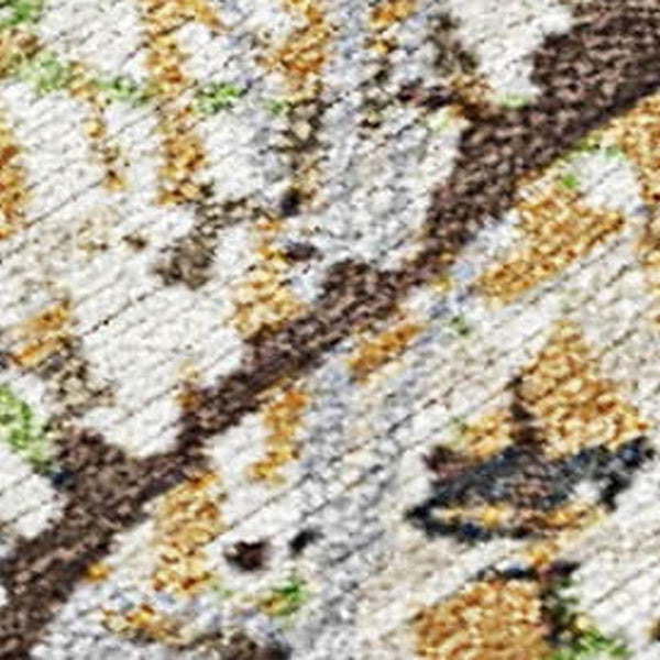HomeRoots 10' Stylish Taupe Beige & Brown Abstract Washable Area Rug - Perfect for Indoor & Outdoor Use! 690056