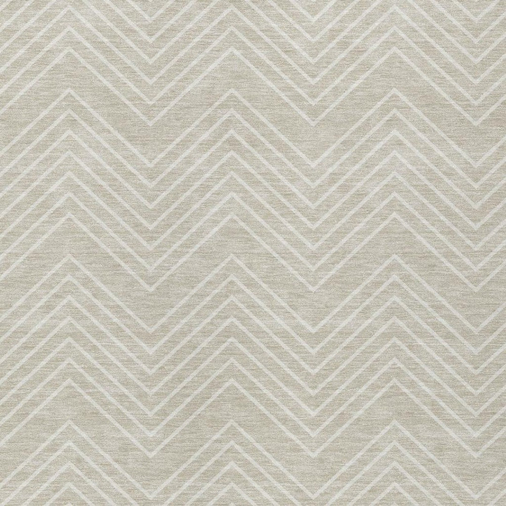HomeRoots 8' X 10' Washable Beige and Ivory Geometric Area Rug - Modern Design for Indoor & Outdoor Spaces 690066